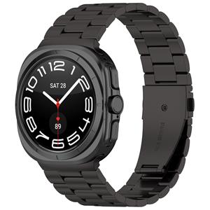 Strap-it Samsung Galaxy Watch Ultra stalen band (zwart)