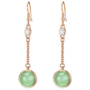 Lulu & Jane Drop earring with Swarovski crystals Metaal Embellished with Swarovski crystals in Roségoud