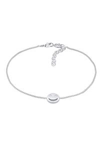 Elli Dames Gezicht Symbool Trend met Kristallen in 925 Sterling Zilver