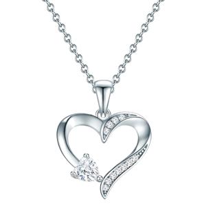 Rafaela Donata Ketting Hart Sterling zilver Zirkonia in Zilver