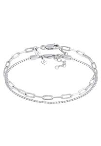 Elli PREMIUM Dames Schakels Basis Set van 2 in 925 Sterling Zilver gerhodineerd