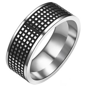 LGT JWLS Stalen mannen ring Grid 8mm-21mm