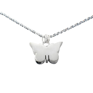 Gedenk Idee Memorialshop Vlindervormige hanger in zilver met schroefdopje