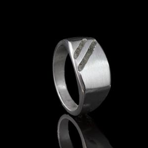 Zegelring in zilver 11mm met open askamer