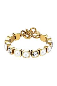 Dyrberg Kern Dyrberg/Kern Conian Bracelet, Color: Gold/White, Onesize, Women