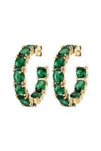 Dyrberg Kern Dyrberg/Kern Gretia Earring, Color: Gold/Green, Onesize, Women