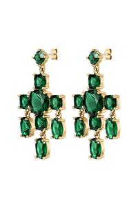 Dyrberg Kern Dyrberg/Kern Leonora Earring, Color: Gold/Green, Onesize, Women