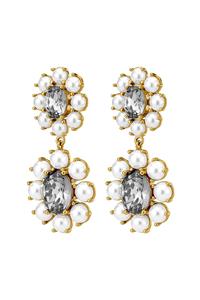 Dyrberg Kern Dyrberg/Kern Lina Earring, Color: Gold/White, Onesize, Women