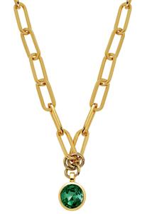 Dyrberg Kern Dyrberg/Kern Lisanna Necklace, Color: Gold/Green, Onesize, Women