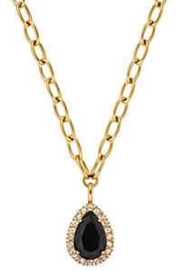 Dyrberg Kern Dyrberg/Kern Metta Necklace, Color: Gold/Black, Onesize, Women