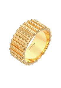 Elli PREMIUM Ring Dames Band Groeven Trend in 925 sterling zilver Gerhodineerd Goud