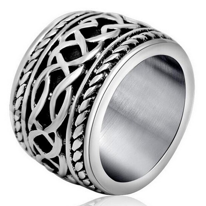 Mendes Brede edelstaal heren ring Celtic Knot-21mm