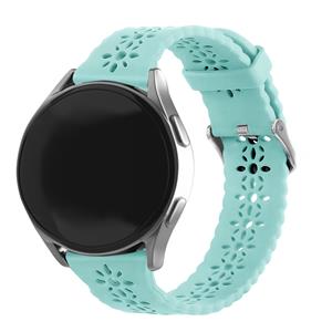 Strap-it Samsung Galaxy Watch 3 41mm siliconen bandje met patroon (blue sea green)