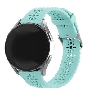 Strap-it Samsung Galaxy Watch 6 - 40mm siliconen bandje met patroon (blue sea green)