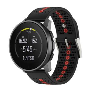 Strap-it Suunto Vertical siliconen bandje (zwart/rood)