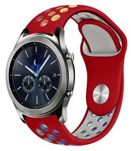 Strap-it Samsung Gear S3 sport band (rood kleurrijk)