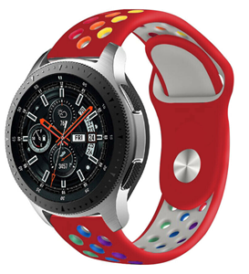 Strap-it Samsung Galaxy Watch sport band 46mm (rood kleurrijk)