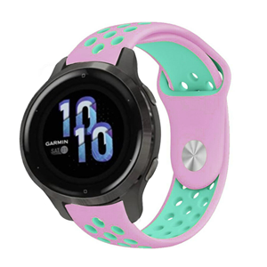 Strap-it Garmin Venu 2s sport bandje - 40mm - roze/aqua