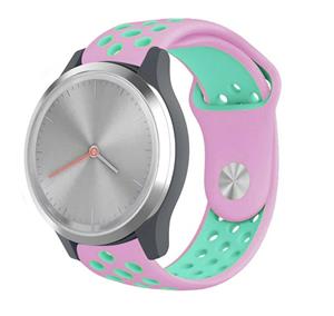 Strap-it Garmin Vivomove 3s sport band - 39mm - roze/aqua