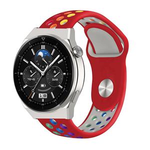 Strap-it Huawei Watch GT 3 Pro 46mm sport band (rood kleurrijk)