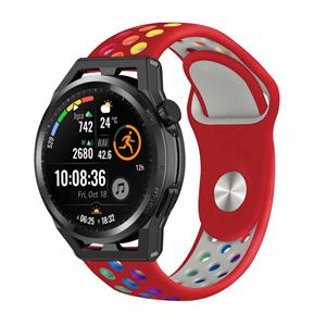 Strap-it Huawei Watch GT sport band (rood kleurrijk)