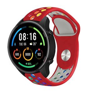 Strap-it Xiaomi Mi Watch sport band (rood kleurrijk)