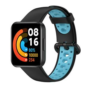 Strap-it Redmi Watch 2 (Lite) sport bandje (zwart/blauw)