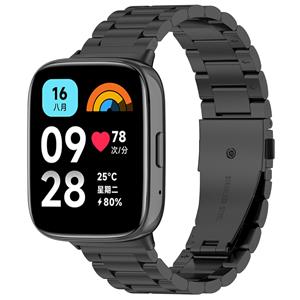 Strap-it Redmi Watch 3 Active / Lite stalen band (zwart)