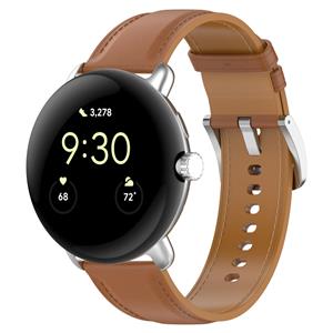 Strap-it Google Pixel Watch 1/2 leren bandje (bruin)