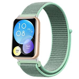 Strap-it Huawei Watch Fit 2 nylon bandje (mint)