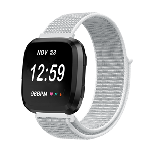 Strap-it Fitbit Versa 2 nylon bandje (zeeschelp)