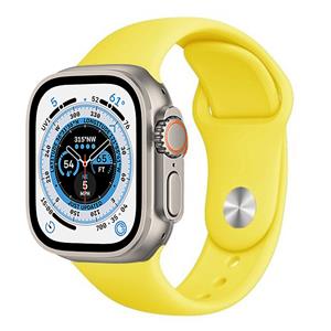 Strap-it Apple Watch Ultra silicone band (geel)