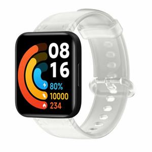 Strap-it Redmi Watch 2 (Lite) clear silicone band (wit)