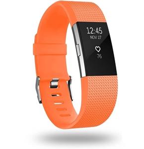 Strap-it Fitbit Charge 2 siliconen bandje (oranje)