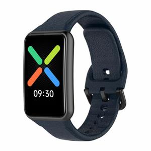 Strap-it Oppo Watch Free siliconen bandje (donkerblauw)