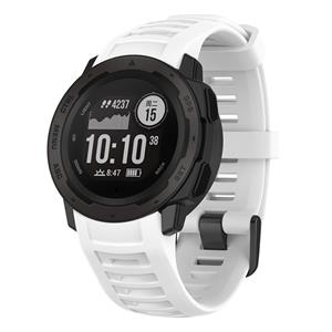 Strap-it Garmin Instinct 1 / 2 siliconen bandje (wit)