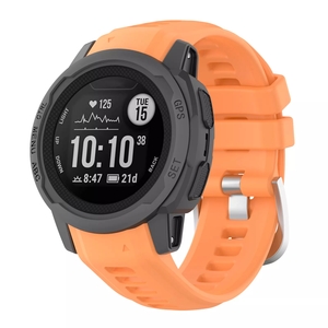 Strap-it Garmin Instinct 2s siliconen bandje (oranje)