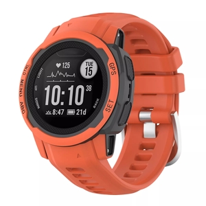 Strap-it Garmin Instinct 2s siliconen bandje (rood)