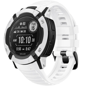 Strap-it Garmin Instinct 2x siliconen bandje (wit)