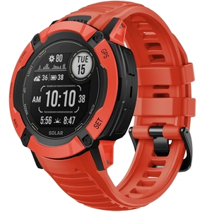 Strap-it Garmin Instinct 2x siliconen bandje (rood)