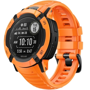 Strap-it Garmin Instinct 2x siliconen bandje (oranje)