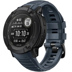 Strap-it Garmin Instinct 2x siliconen bandje (donkerblauw)