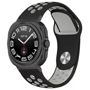 Strap-it Samsung Galaxy Watch Ultra sport band (zwart/grijs)