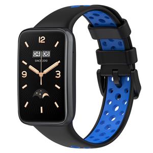 Strap-it Xiaomi Smart Band 7 Pro sport bandje (zwart/blauw)