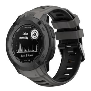 Strap-it Garmin Instinct 2x sport bandje (donkergrijs/zwart)