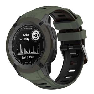 Strap-it Garmin Instinct 2x sport bandje (donkergroen/zwart)