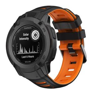 Strap-it Garmin Instinct 2x sport bandje (zwart/oranje)