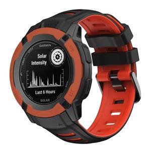 Strap-it Garmin Instinct 2x sport bandje (zwart/rood)