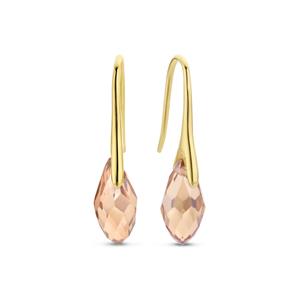 Parte Di Me Oorhangers  La Sirena Ombrone - zilver met 14 karaat gouden plating