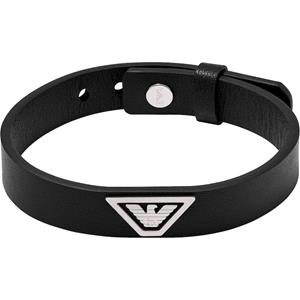 Emporio Armani Armband Leer, Edelstaal